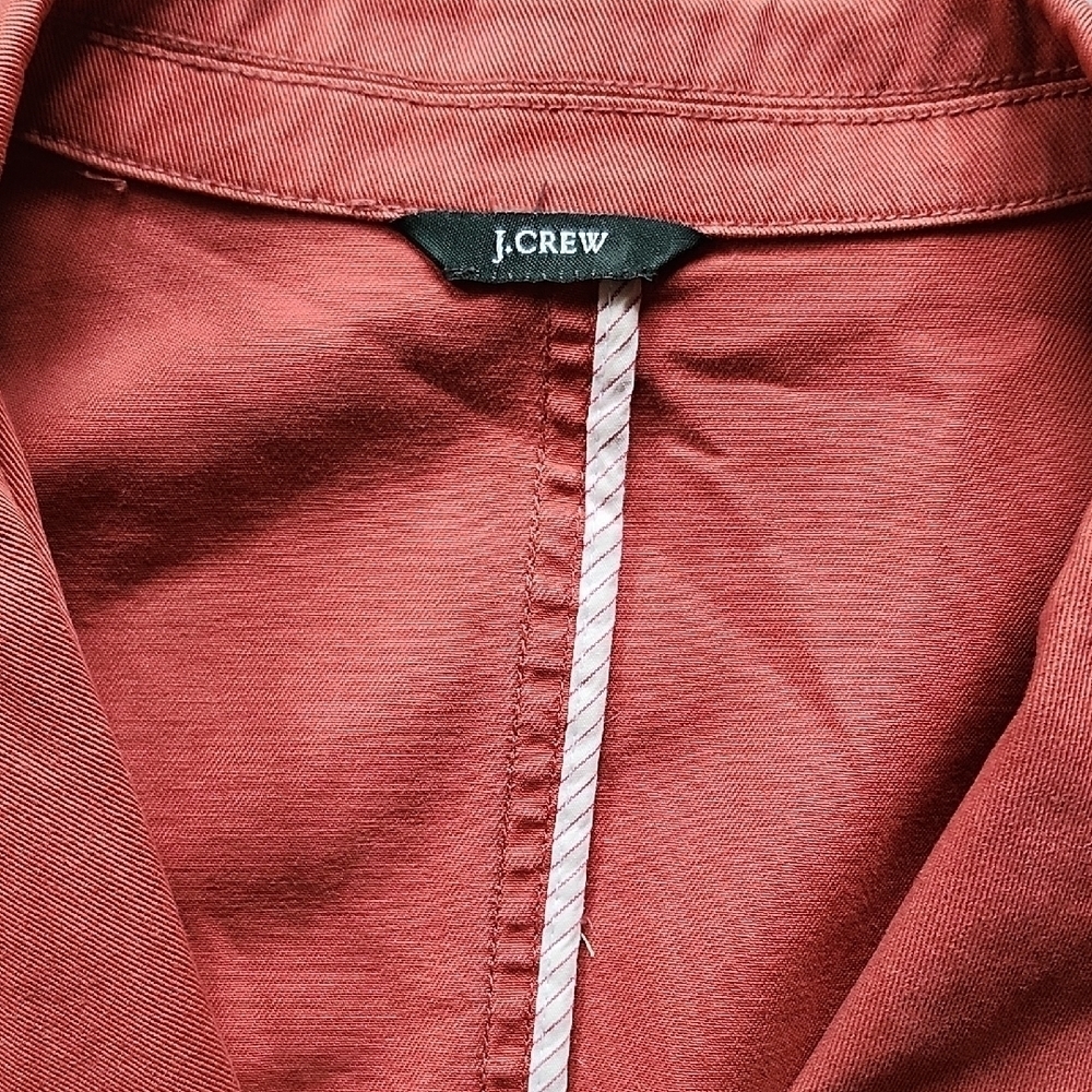 J Crew Women's Terracotta Single Button Pocketed Long-Sleeved Blazer Jacket M - Picture 2 of 10